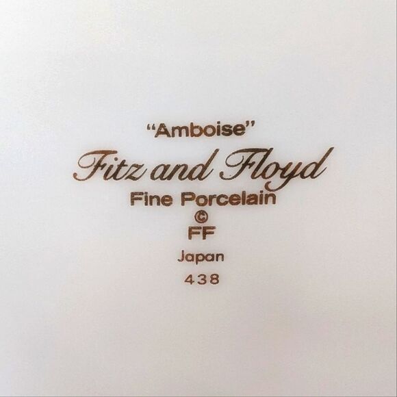 Fitz and Floyd Amboise Salad Plates Set of 4 - Picture 5 of 9